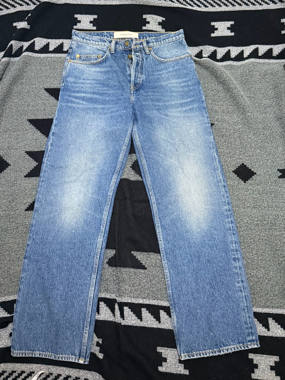 Classic Light Wash Straight Leg Jeans